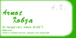 arnot kobza business card